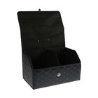 Органайзер кофр в багажник, 55 х 30 х 31 см, экокожа, черный-синий - Фото 3