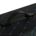 Органайзер кофр в багажник, 39 х 30 х 31 см, экокожа, черный-синий - фото 9345949