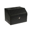 Органайзер кофр в багажник, 39 х 30 х 31 см, экокожа, черный-черный - фото 9345951
