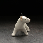 Статуэтка фарфоровая  "Бультерьер в стойке", белый, чёрное ухо, 7 см - Фото 2