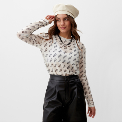 Лонгслив женский MIST, белый, размер M-L