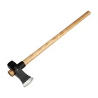 Колун-кувалда кованый ТУНДРА ПРОФИ, обратный всад, рукоятка из бука, с защитой, 2.7 кг - Фото 7