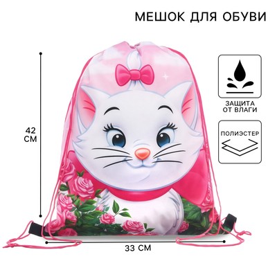 Мешок для обуви 420×330 мм, «Кошечка Мари, Коты аристократы»