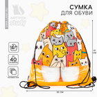 Мешок для обуви «Котики» (с прозрачным окном) 41×30 см - Фото 1