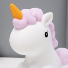 Фигурка светящаяся RISALUX «Антистресс единорог», LED-ночник, мякиш, бело-фиолетовый, 18×10×16 см - Фото 11