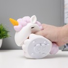 Фигурка светящаяся RISALUX «Антистресс единорог», LED-ночник, мякиш, бело-фиолетовый, 18×10×16 см - Фото 12