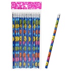 Карандаш чернографитный Calligrata «Смайлы», НВ, незаточенный, с ластиком, круглый - Фото 4