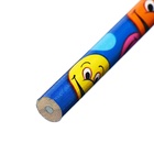 Карандаш чернографитный Calligrata «Смайлы», НВ, незаточенный, с ластиком, круглый 10200567 - фото 8117782