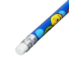 Карандаш чернографитный Calligrata «Смайлы», НВ, незаточенный, с ластиком, круглый 10200567 - фото 8117783