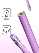 Карандаш чернографитный Calligrata, НВ, с ластиком, корпус треугольный, пастель, сиреневый 10200575