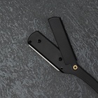 Опасная бритва, шаветт, без лезвия, 13.3×21×2.8 см, стальная, чёрная - Фото 13