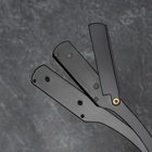 Опасная бритва, шаветт, без лезвия, 13.3×21×2.8 см, стальная, чёрная - Фото 14