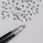 Заклёпки для декора, объёмные, 12 ячеек, голографические, цвет серебристый - Фото 2