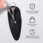 Чехол для хранения маникюрных инструментов, на кнопке, 10×5×0.8 см, чёрный - Фото 2