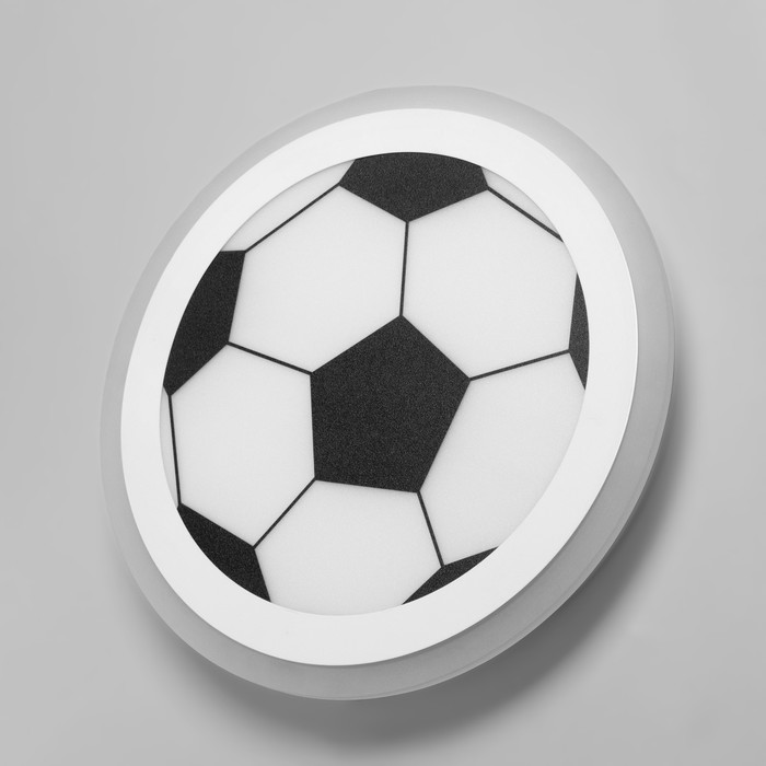 Бра "Футбольный мяч" LED 27Вт 4000К черно-белый 30х30х5см - фото 1906645910