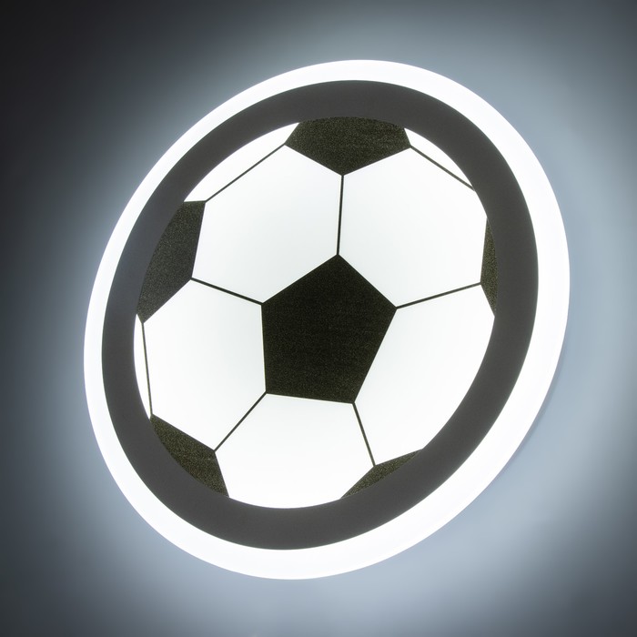 Бра "Футбольный мяч" LED 27Вт 4000К черно-белый 30х30х5см - фото 1906645914
