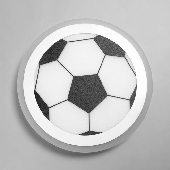 Бра "Футбольный мяч" LED 27Вт 4000К черно-белый 30х30х5см - фото 1906645915