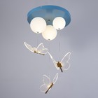 Люстра "Бабочки" 3хЕ27 40Вт LED синий 40х40х60см - Фото 2