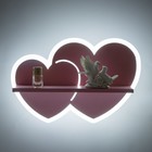 Бра "Сердца" LED 18Вт розовый 35х25х8см - Фото 5