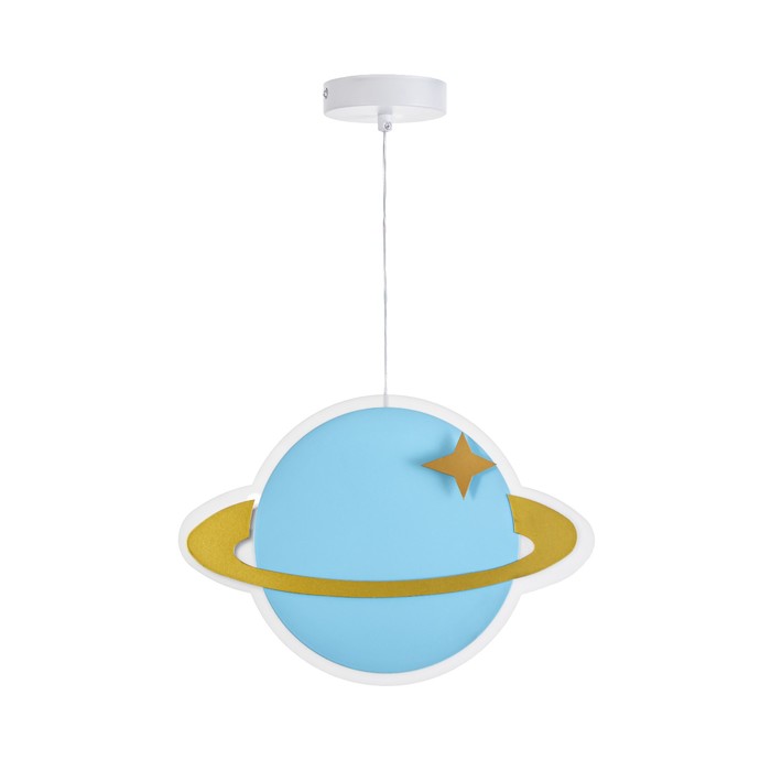 Светильник подвесной "Планета" LED 24Вт голубой 30х5х60см - фото 1884564783