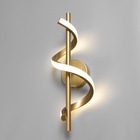 Бра "Завиток" LED 3000К золото 40х12х12см - фото 24002029