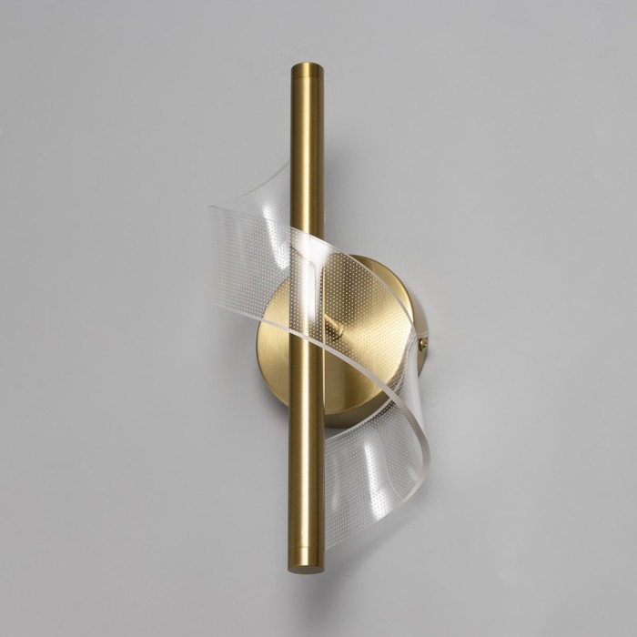 Бра «Спираль» LED, 3000К, золото, 30×13×13 см - Фото 1