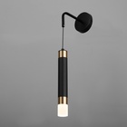 Бра "Вартона" LED 6Вт 3000К черный золото 4х4х30см - фото 23988028