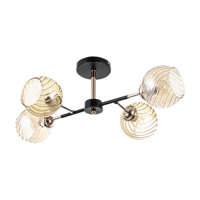 Люстра «Сендер» 4хЕ27 40 Вт черно-золотой 52×36×27 см