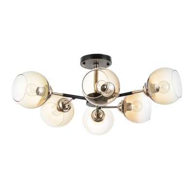 Люстра «Сендер» 6хЕ27 40 Вт черно-золотой 58×58×27 см