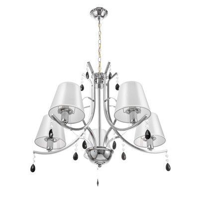 Люстра BayerLux «Джорди», 5хЕ27, 40 Вт, хром, 70×70×55-75 см