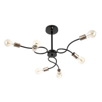 Люстра «Рипли» 6хЕ27 40 Вт черно-золотой 55×55×40 см