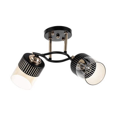 Люстра BayerLux «Галион», 2хЕ27, 40 Вт, черный/золотой, 48×26 см