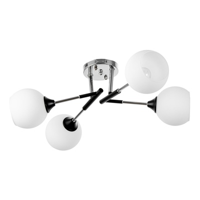 Люстра «Индис» 4хЕ27 40 Вт черно-хромовый 60×60×26 см