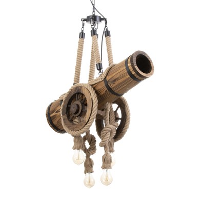 Светильник «Пушка» 4хЕ27 40 Вт черный 71×27×20 см