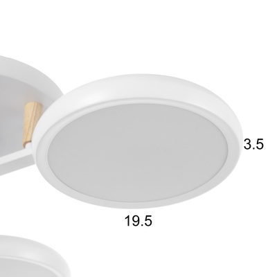 Люстра потолочная BayerLux «Алис», 4хLED, 96 Вт, 3000-6000К, белый, 60×60×13 см