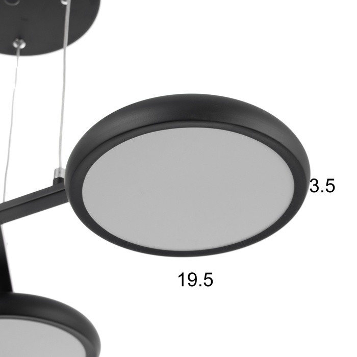 Люстра "Алис" 3хLED 72Вт 3000-6000К черный 52х52х100 см