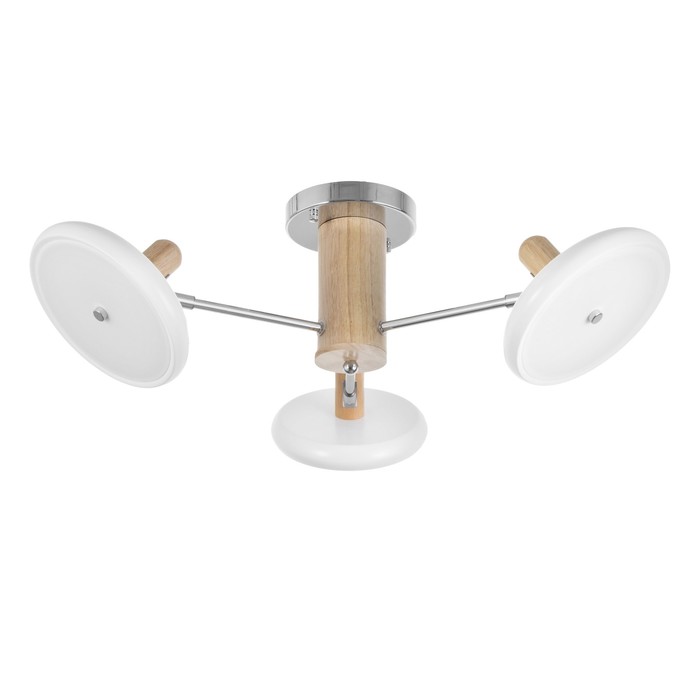 Люстра BayerLux «Джулия», 3хLED, 72 Вт, 3000-6000К, бело-хромовый, 62×62×22 см - Фото 1