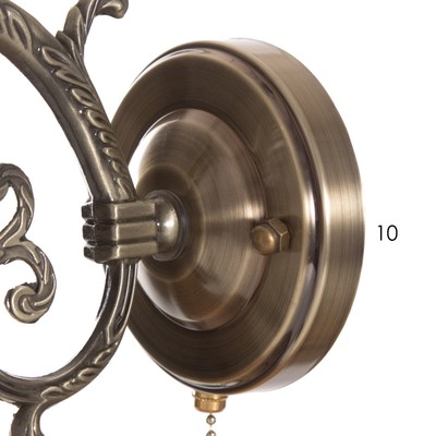 Бра «Икар», Е27, 40 Вт, бронза, 13×23×21 см, плафон 10×30×18 см