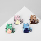 Брошь «Котик» мультяшный, МИКС в чёрном металле - Фото 3