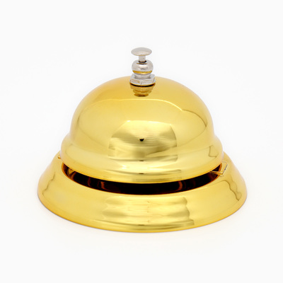 Звонок настольный золотой, 8 х 6 см
