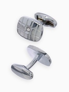 Набор мужской стальной «Запонки + Зажим для галстука» клетки, белый в серебре - Фото 3