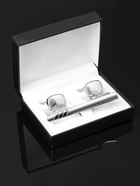 Набор мужской стальной «Запонки + Зажим для галстука» линии, цвет серебро - Фото 10