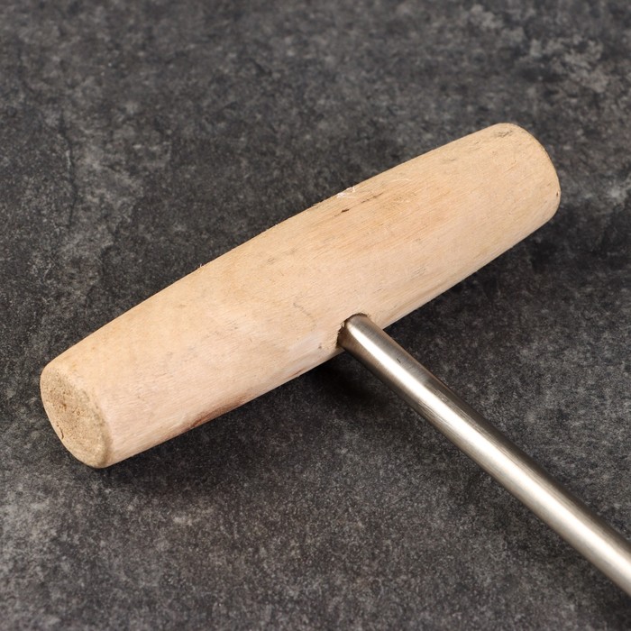 Обвалочный крюк для мяса, 30см, с деревянной ручкой