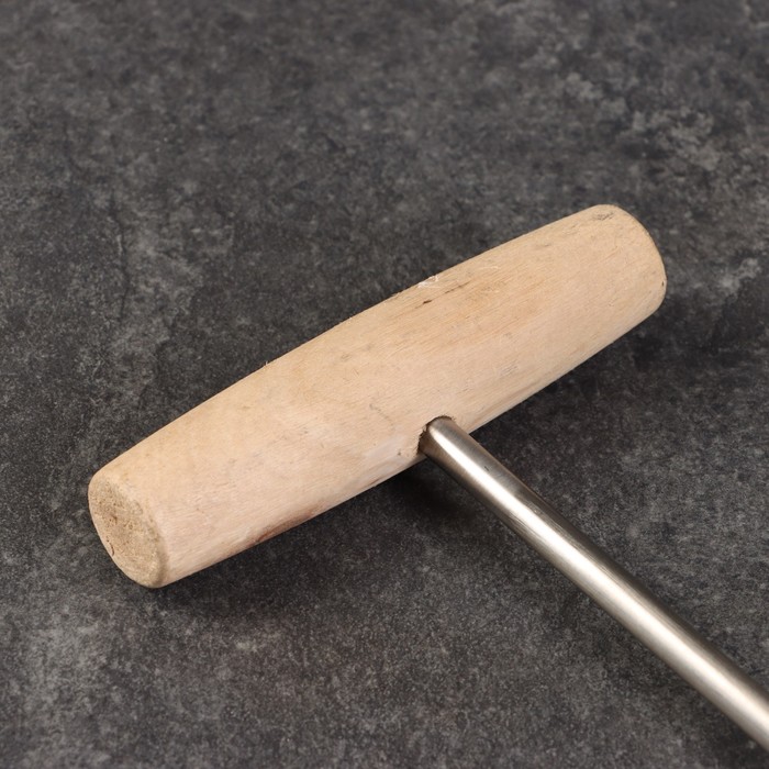 Обвалочный крюк для мяса, 30см, с деревянной ручкой - фото 1905186214