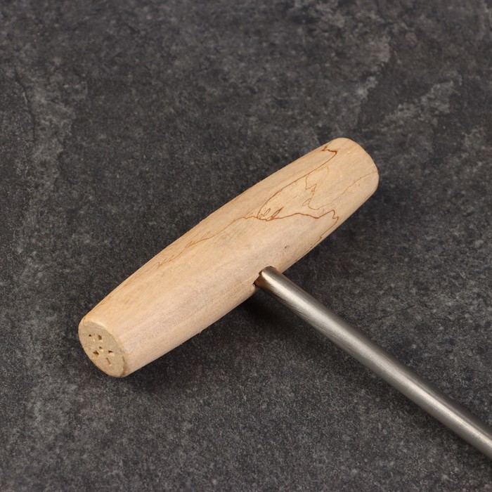 Обвалочный крюк для мяса, 18см, с деревянной ручкой