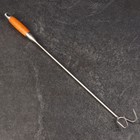 Крюк для мяса универсальный, 62 см, двойной, с деревянной ручкой - Фото 2