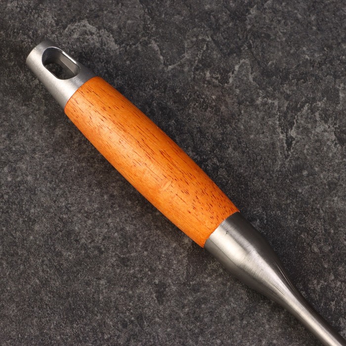 Крюк для мяса универсальный двойной, 62см, с деревянной ручкой