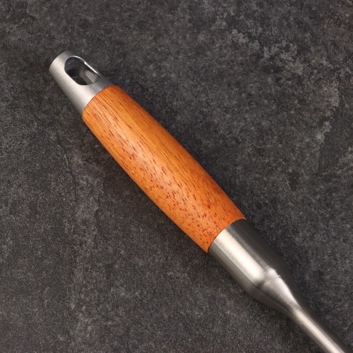 Крюк для мяса универсальный двойной, 50см, с деревянной ручкой - фото 1905186250