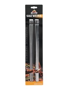 Набор шпажек-шампуров для шашлыка, 12 шт., 35 см, рукоять - кольцо 2 см, металлические - Фото 5