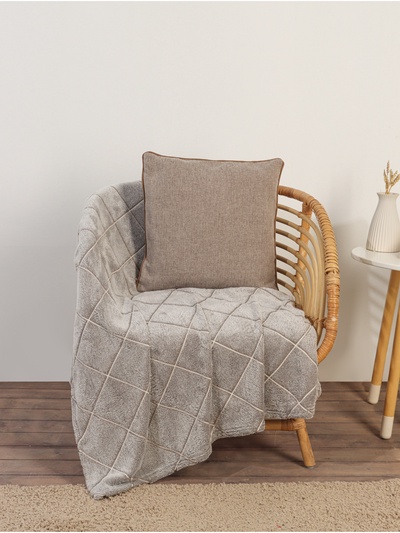 Наволочка декоративная SL Home Organic, 45×45 см, бежевая